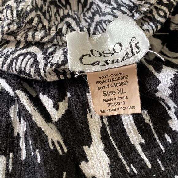 Oso casual two piece skirt, size extra, large, black, and white - Picture 10 of 10